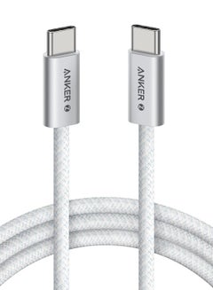 Anker A8060 Zolo USB C to USB C 240W Braided Fast Charging Cable - White  - Image 1