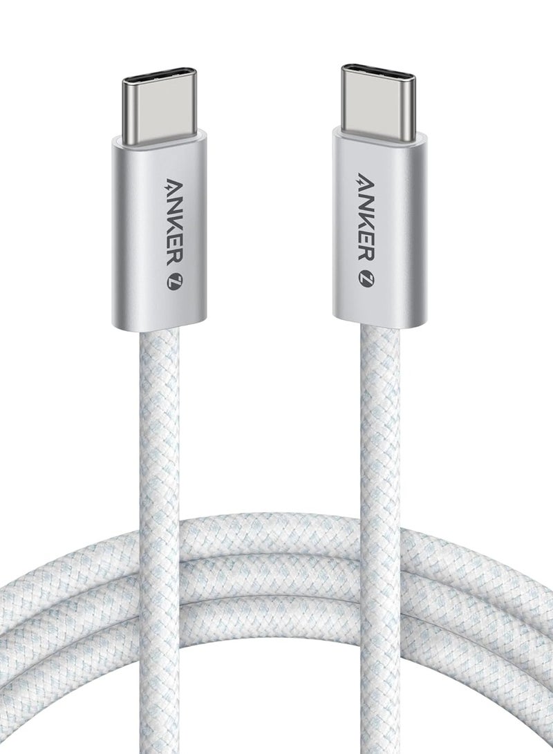 Anker A8060 Zolo USB C to USB C 240W Braided Fast Charging Cable - White  - Image 1