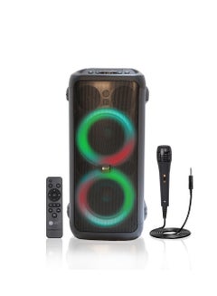 AFRA Party Speaker, 100 Watts, 12.76kg, 4500Ma Battery, Side Handle and Wheels, With Remote Control, 2 Years Warranty AF-100PSBK Black  - Image 1