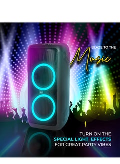 AFRA Party Speaker, 100 Watts, 12.76kg, 4500Ma Battery, Side Handle and Wheels, With Remote Control, 2 Years Warranty AF-100PSBK Black  - Image 3