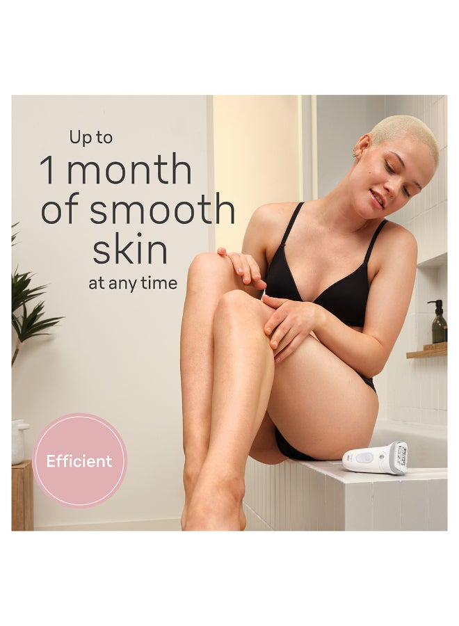 BRAUN 3In1 Silk-Epil 7,Epilate And Trim, Wide Head, Smart Light, 40 Microgrip Tweezer, Wet And Dry, Cordless White  - Image 3