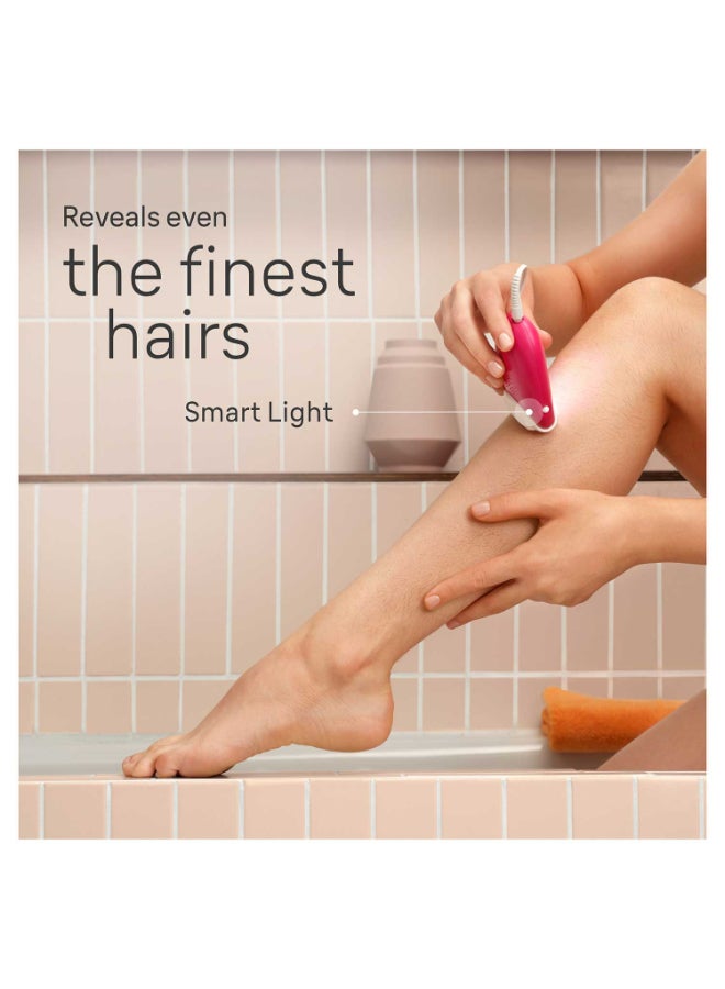 براون Silk-épil 3 SkinSpa 3202 Epilator, Bikini Trimmer, Cleaning Brush,  Smart Light, Corded Pink - Image 4