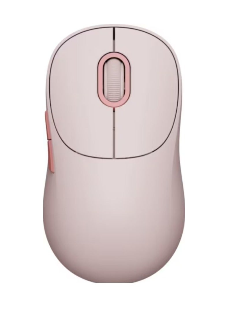 Wireless Mouse 3 | TTC silent keys | Dual 2.4GHz and Bluetooth modes pairing with up to 3 devices | PixArt 1200DPI precision sensor | Pink