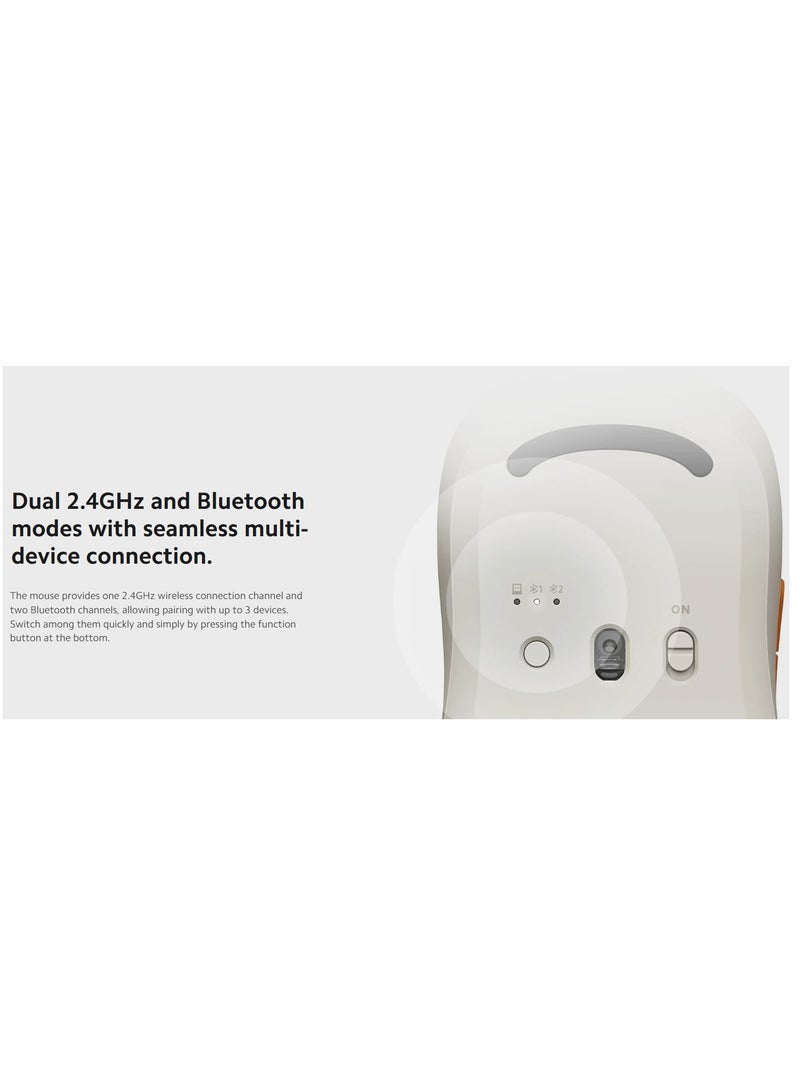 Wireless Mouse 3 | TTC Silent Keys | Dual 2.4GHz And Bluetooth Modes Pairing With Up To 3 Devices | PixArt 1200DPI Precision Sensor | Blue