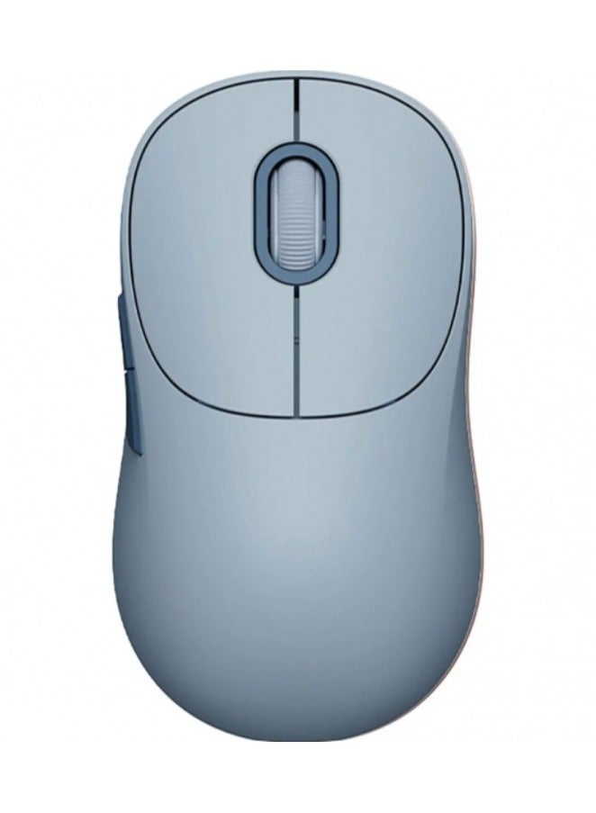 Wireless Mouse 3 | TTC Silent Keys | Dual 2.4GHz And Bluetooth Modes Pairing With Up To 3 Devices | PixArt 1200DPI Precision Sensor | Blue