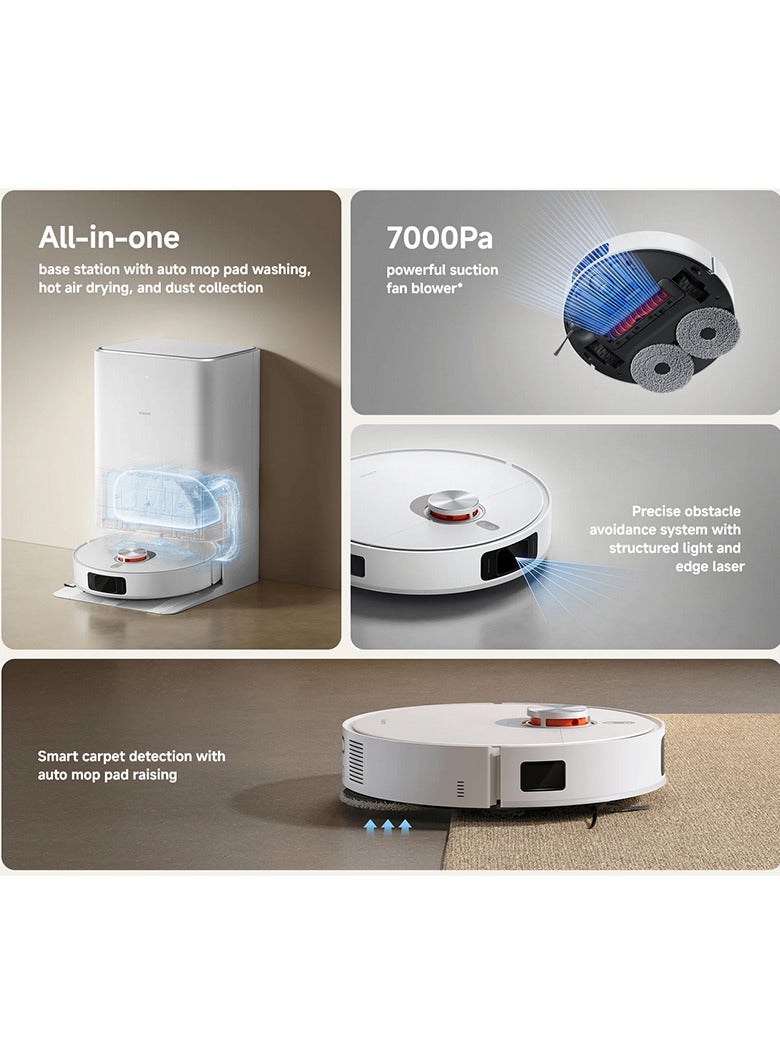 Xiaomi - Mi Robot Vacuum X20 Pro – Ultra-Powerful 7000Pa Suction with Smart LDS Navigation & Mopping (BHR8872EN) – 55 W BHR8872EN White - Image 1