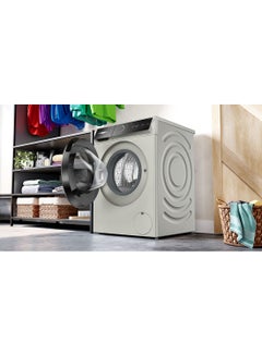 بوش Series 8 Free-Standing Washing Machine, Front loader 10 kg , Home Connect-iService Remote, Remote Monitoring and Control, EcoSilence Drive, 1600 RPM WGB2560XGC Silver Inox  - Image 4