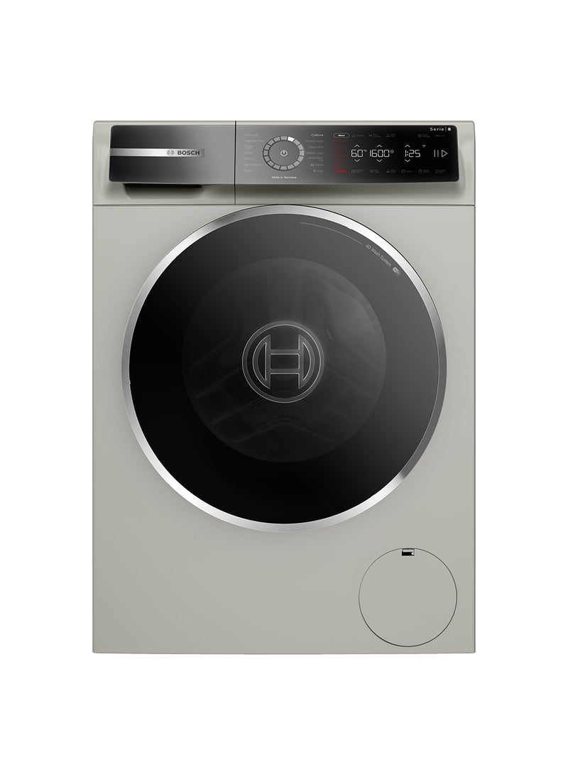 BOSCH Series 8 Free-Standing Washing Machine, Front loader 10 kg , Home Connect-iService Remote, Remote Monitoring and Control, EcoSilence Drive, 1600 RPM WGB2560XGC Silver Inox  - Image 1