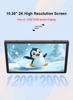 C idea 10.36 Inch Tablet, 5G LTE Android 14 Tablet Pc, 2K Screen Educational Tablet For Students with keyboard and Mouse CM10500 Plus Black  - Image 2