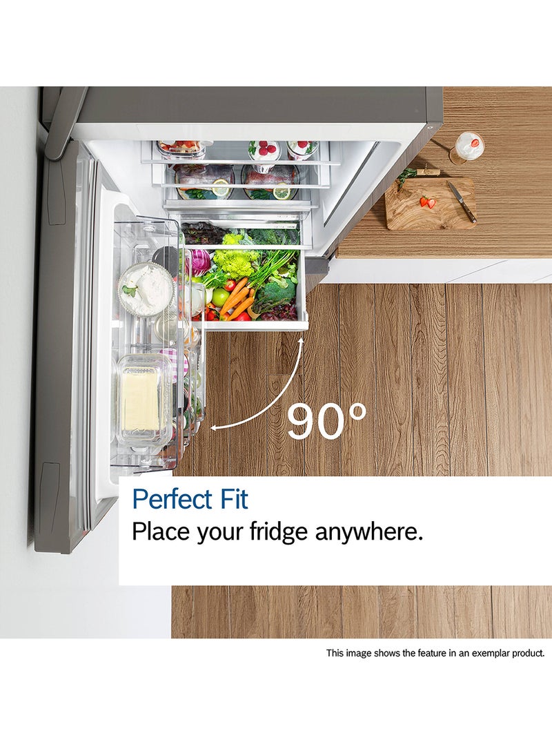 BOSCH - Series 6, Free-Standing Fridge With Freezer At Bottom, 186 x 86 cm, No Frost, KGD86AI31M Brushed Steel Anti-Fingerprint - Image 1