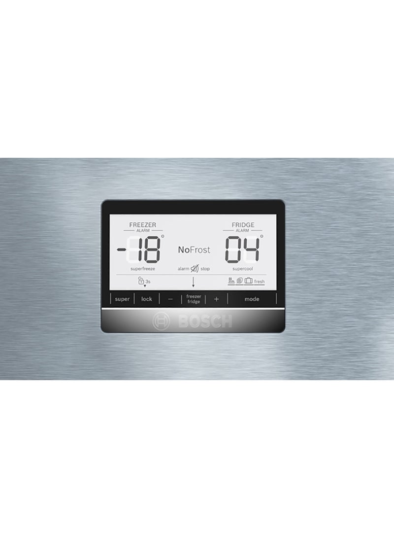 BOSCH - Series 6, Free-Standing Fridge With Freezer At Bottom, 186 x 86 cm, No Frost, KGD86AI31M Brushed Steel Anti-Fingerprint - Image 1