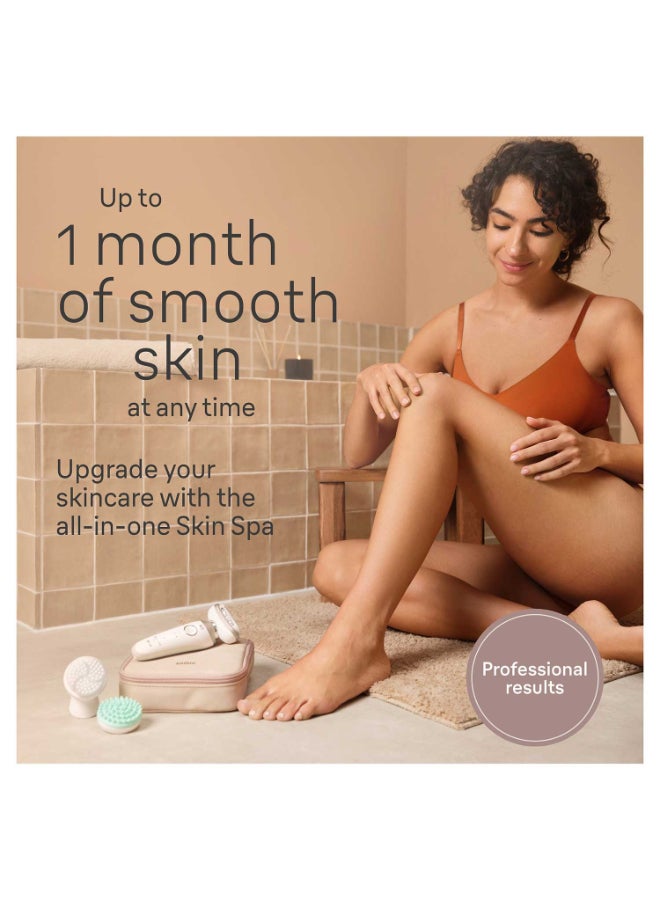BRAUN Silk-épil 9 Flex SkinSpa 9-681 3D Epilator Wet & Dry includes Shaver Head, FaceSpa epilator(Face) and Mini hair(FS) remover, Pouch. +12 Extra White and Gold - Image 3