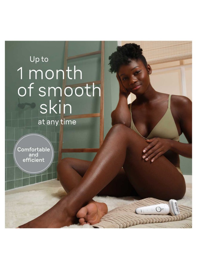 BRAUN Silk-épil 9 SkinSpa 9-061 Epilator Wet & Dry, Deep body exfoliation brush, lasting smooth skin, Pouch. + 5 Ectra White - Image 3