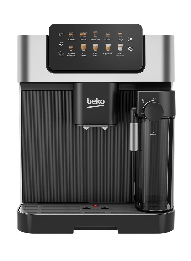 Beko - Espresso Machine (19 Bar) - Prepare 13 Types Of Beverages, Including Cappuccino, Latte, And Espresso, With Just One Touch - 2 L 1350 W CEG 7304 X Black - Image 1
