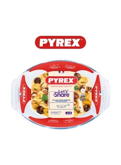 PYREX Pyrex Irresistible Oval Roaster 2.8L - Versatile Borosilicate Glass Kitchen Essential Clear  - Image 1