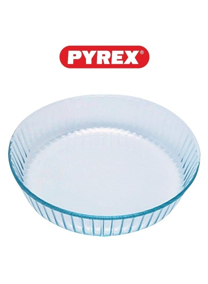 بيريكس Pyrex Bake & Enjoy Flan Dish 26cm - Durable Borosilicate Glass for Baking and Serving  - Image 2