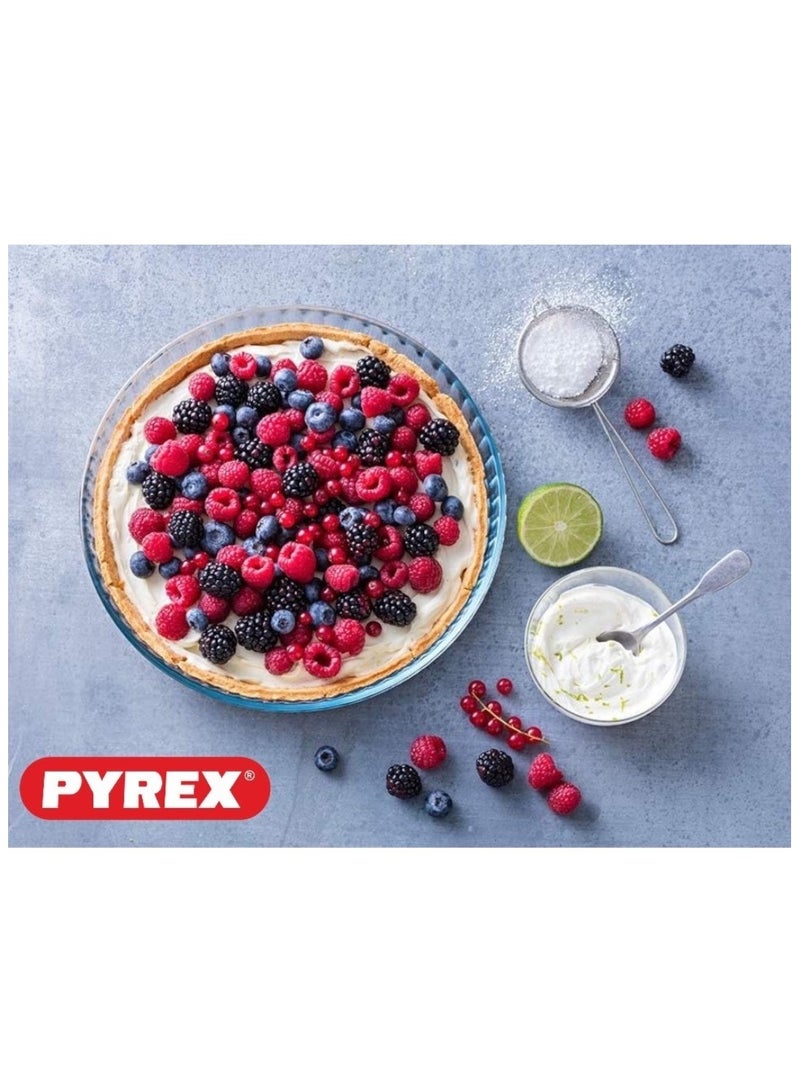 بيريكس Pyrex Bake & Enjoy Flan Dish 26cm - Durable Borosilicate Glass for Baking and Serving  - Image 3