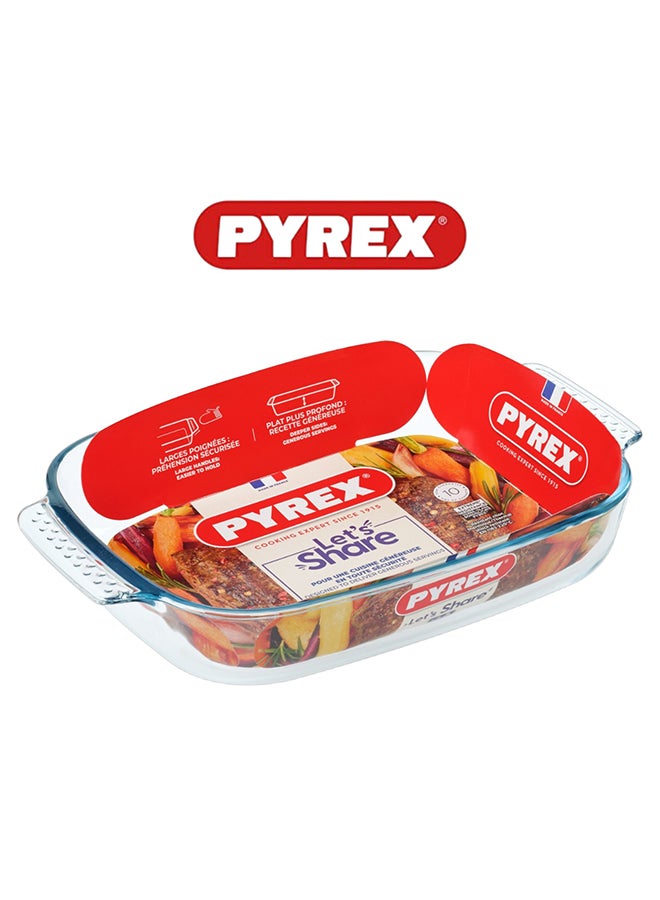 بيريكس Pyrex- Rectangular Roaster 34X22Cm 231B000-N  - Image 2