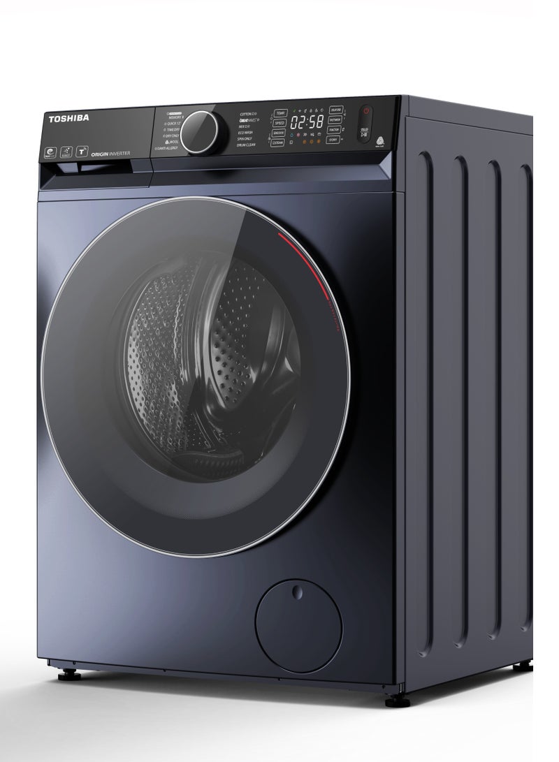 توشيبا Toshiba Washing Machine Automatic, Ultra Fine Bubbles, The Great Waves, Steam, Wi-Fi 12Kg Washer + 8 Kg Dryer, Origin Inverter - TWD-BM130GF4EG(MK) Grey - Image 4