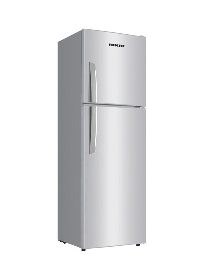 NIKAI 218 Liter ,10.2 Cubic Feet , Double Door Refrigerator , Large Storage capacity, Power Saving, Silent and Reliable Compressor, Super Strong Freezing NRF400D/ NRF400DS Silver - Image 1