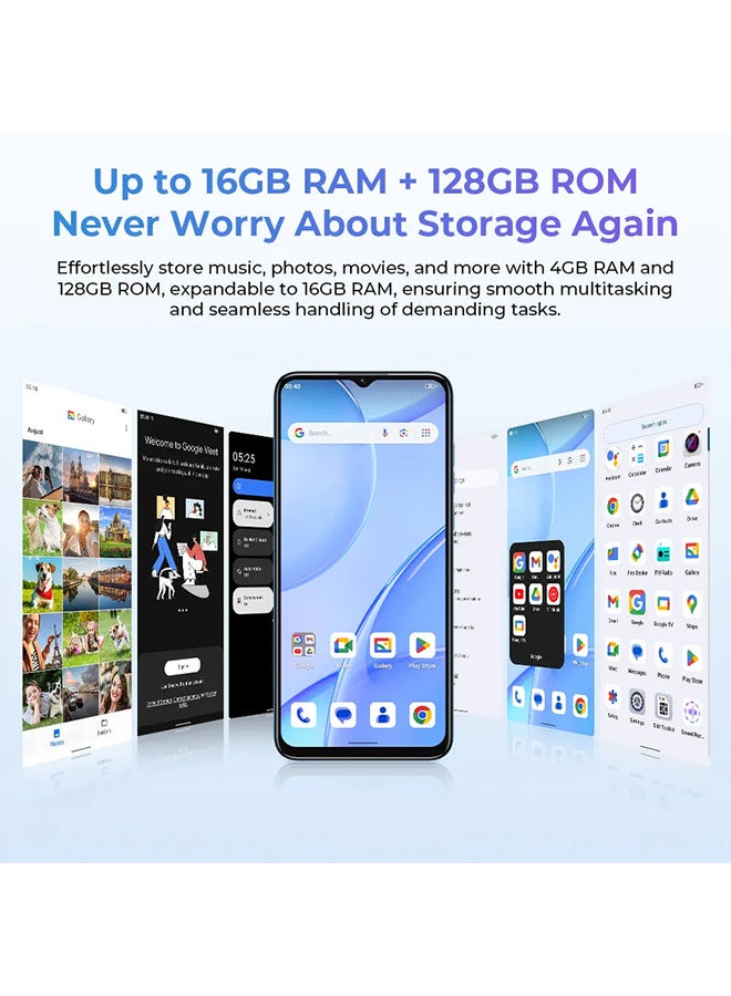 أوكيتل جوال C57 PRO ثنائي الشريحة بذاكرة رام 4+12 جيجابايت وذاكرة داخلية 128 جيجابايت لون اسود يدعم 4G LTE - إصدار الشرق الأوسط - Image 5