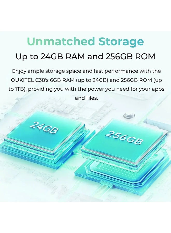 أوكيتل - C38 Dual SIM White 24GB RAM 256GB 4G  - Middle East Version - Image 1
