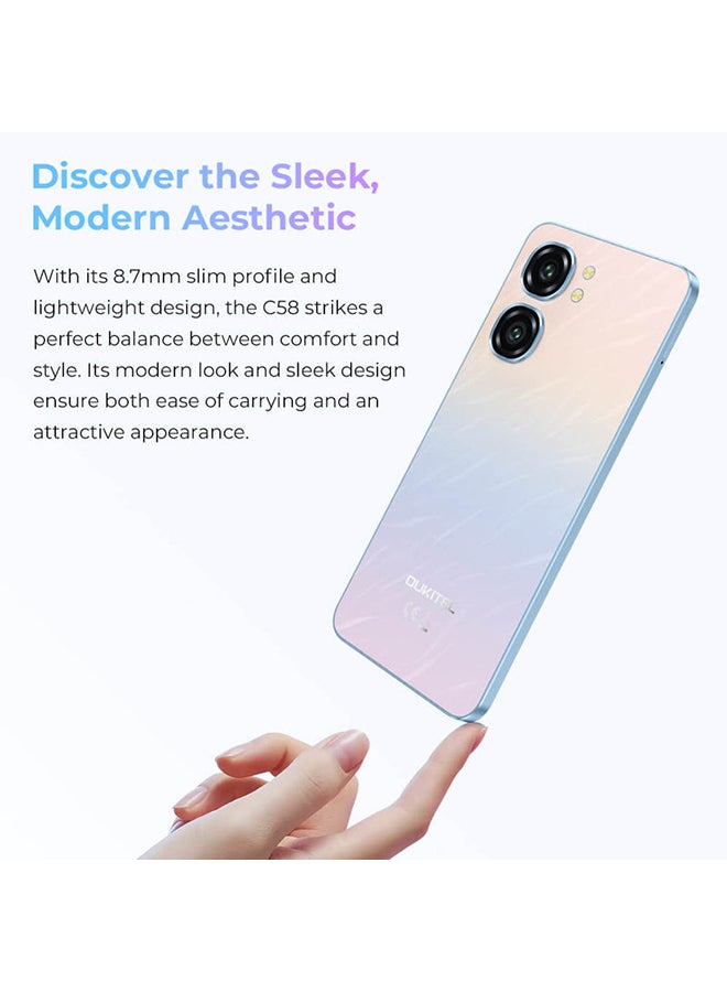 أوكيتل - C58 Dual SIM Blue 4+12GB RAM 128GB 4G  - Middle East Version - Image 1