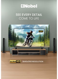 Nobel Nobel 50 Inch UHD VIDAA Smart TV | 4K UHD Resolution | Netflix & YouTube Certified | Voice Control | Bluetooth & Wi-Fi | Multiple HDMI & USB Ports UHD50VID Black  - Image 4