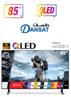 Dansat 85" WebOS 4K - QLED - Smart TV with Black Wall Mount and Remote - DTD85BU-1 Black 