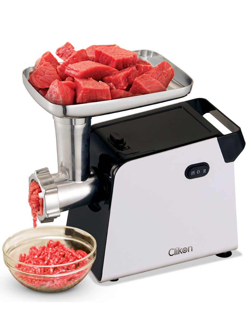 كليكون Electric Meat Grinder With Forward & Reverse Functions 100% Copper Motor 400 W CK2692 Black/Silver  - Image 1