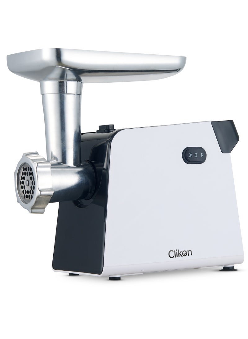كليكون Electric Meat Grinder With Forward & Reverse Functions 100% Copper Motor 400 W CK2692 Black/Silver  - Image 2