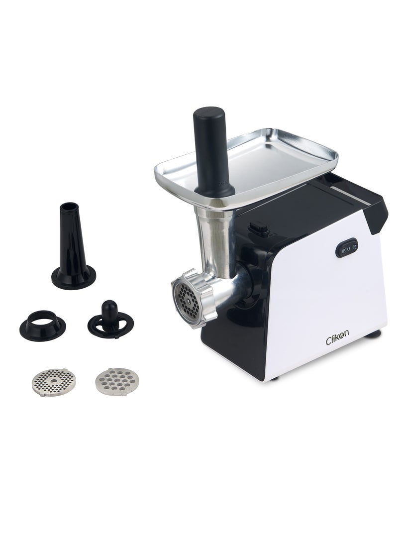 كليكون Electric Meat Grinder With Forward & Reverse Functions 100% Copper Motor 400 W CK2692 Black/Silver  - Image 4