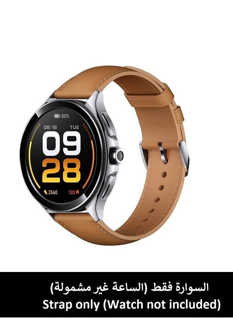Xiaomi - Watch Leather Strap Compatible With Watch BHR7679GL, Brown Brown - Image 1