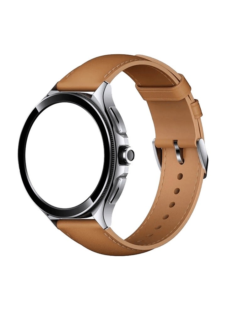 Xiaomi - Watch Leather Strap Compatible With Watch BHR7679GL, Brown Brown - Image 1