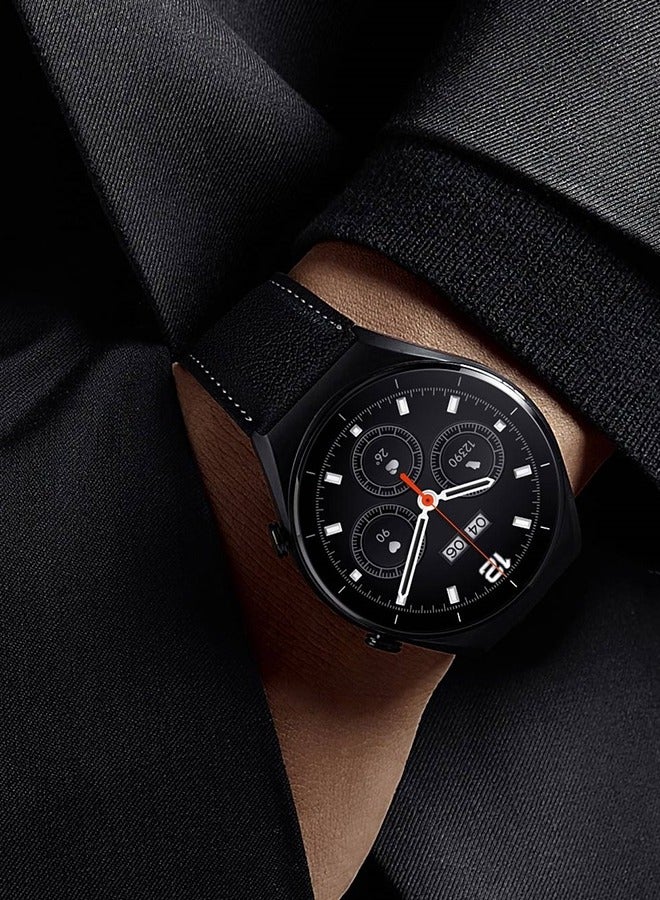 Xiaomi Watch Leather Strap – Black -  Premium Elegance & Comfort - Compatible with Watch S2 Black - Image 4