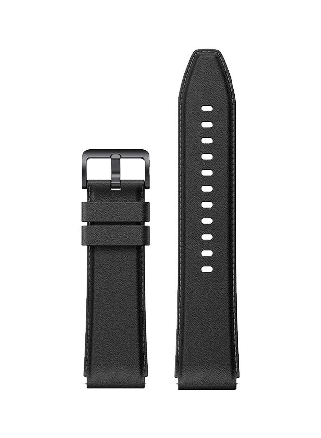 Xiaomi Watch Leather Strap – Black -  Premium Elegance & Comfort - Compatible with Watch S2 Black - Image 2