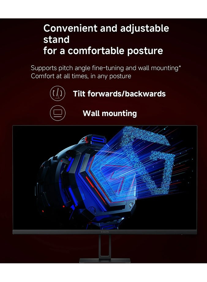 شاومي - 27" Inch Display Gaming Monitor (2560x1440) LCD G27Qi 2K, Fast IPS, 180Hz Refresh Rate, Upto 1ms Response Time with AMD Freesync & 2× HDMI2.0 DP 1.4×2 - ELA5597UK | Balck - Image 1
