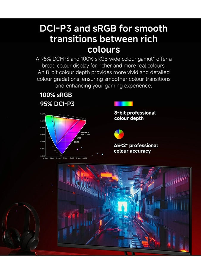 شاومي - 27" Inch Display Gaming Monitor (2560x1440) LCD G27Qi 2K, Fast IPS, 180Hz Refresh Rate, Upto 1ms Response Time with AMD Freesync & 2× HDMI2.0 DP 1.4×2 - ELA5597UK | Balck - Image 1