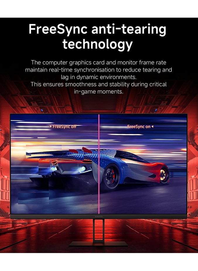 شاومي - 27" Inch Display Gaming Monitor (2560x1440) LCD G27Qi 2K, Fast IPS, 180Hz Refresh Rate, Upto 1ms Response Time with AMD Freesync & 2× HDMI2.0 DP 1.4×2 - ELA5597UK | Balck - Image 1