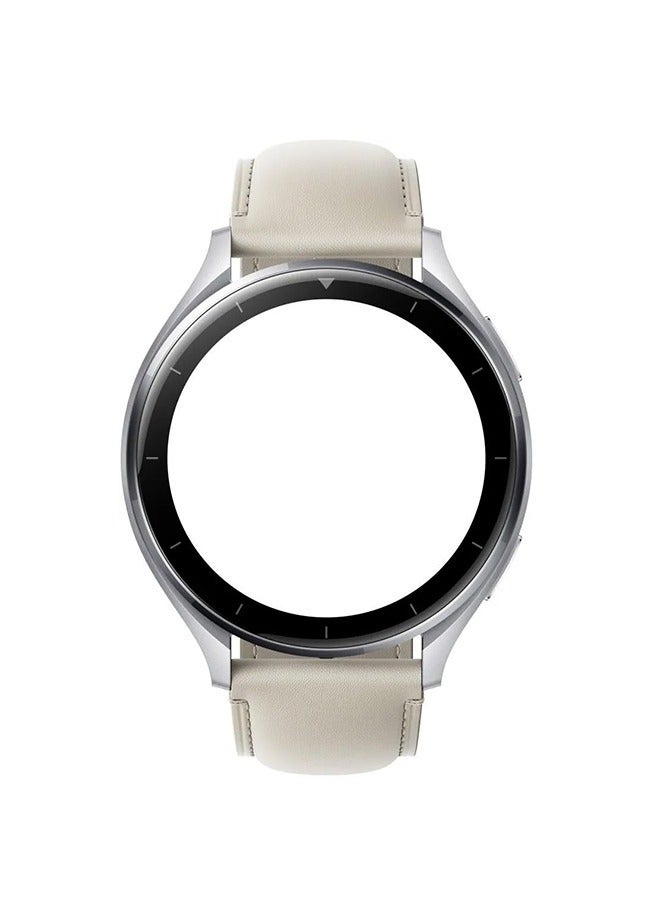 Xiaomi Watch Leather Strap Compatible with Watch (Model BHR8038GL) – White White - Image 1