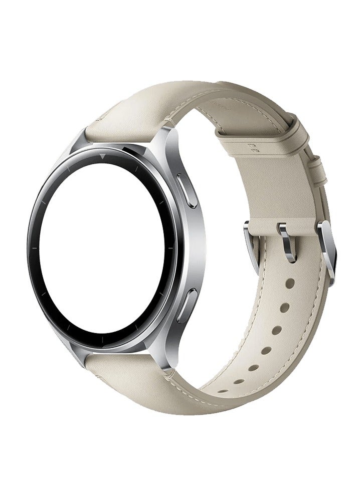 Xiaomi Watch Leather Strap Compatible with Watch (Model BHR8038GL) – White White - Image 2