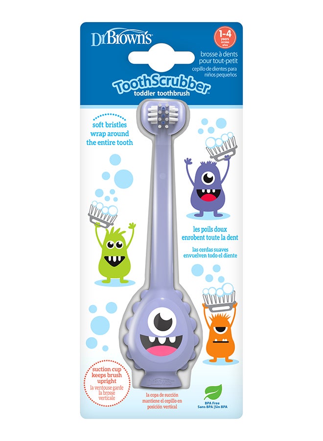 دكتور براونز ToothScrubber Toddler Toothbrush - Monster, 1 Piece, 1 To 4 Years - Image 4