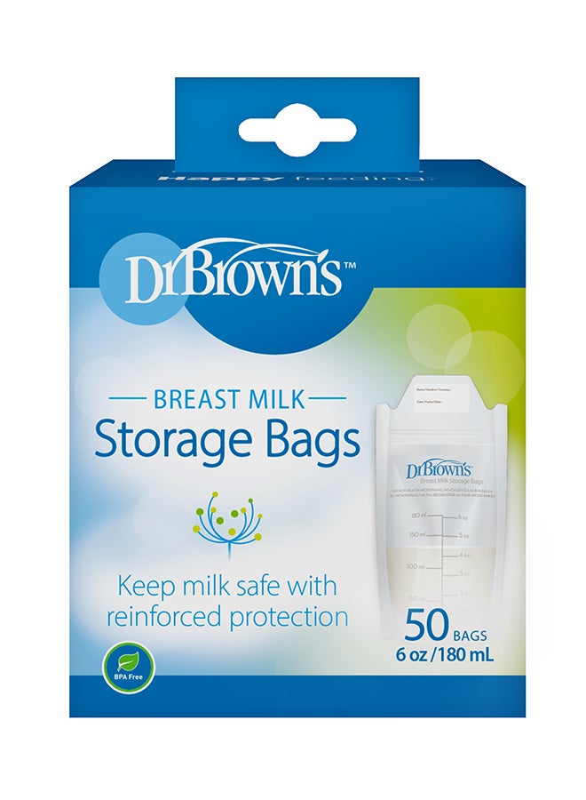 دكتور براونز Pack Of 50 Breastmilk Storage Bags 180 ML  - Image 3