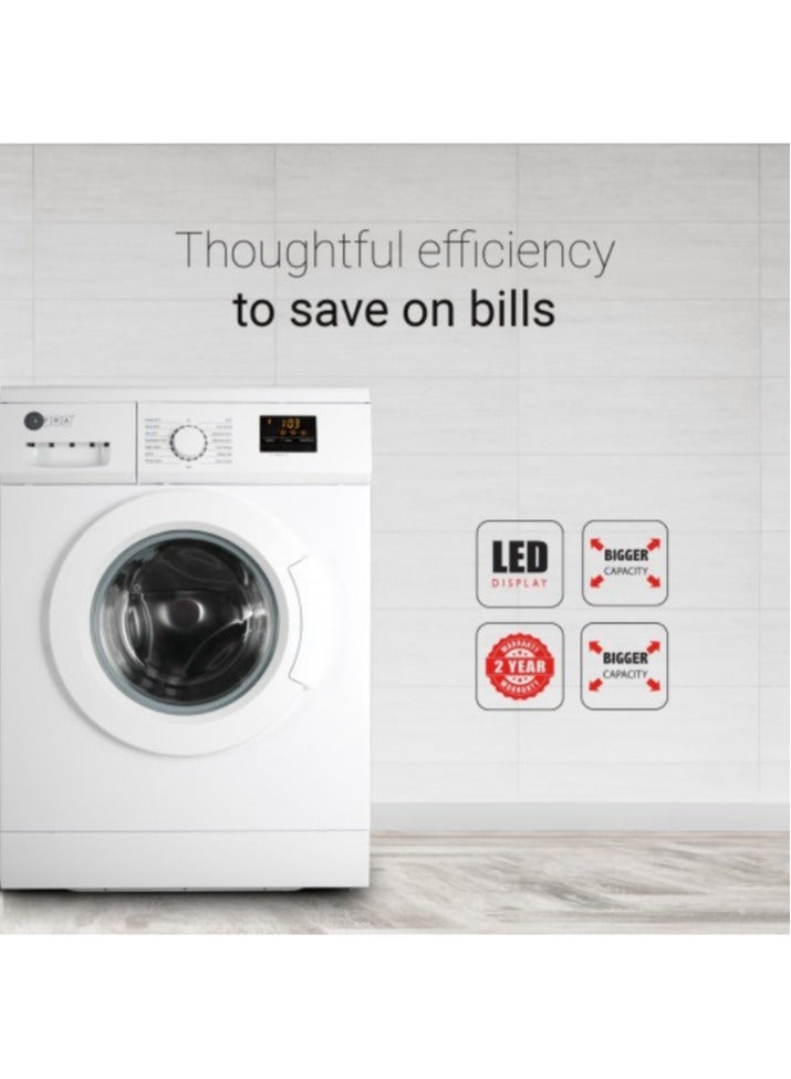 عفرا غسالة ملابس، تحميل أمامي، سعة 8 كجم، 1400 دورة في الدقيقة، 15 برنامج، شاشة LED، معتمدة من G-MARK وESMA وROHS وCB، ضمان لمدة سنتين - Image 2