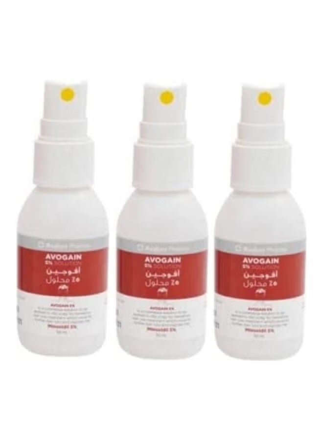 Avalon Pharma Avogain 5% Minoxidil Solution 3 Month Supply 3 Pack 3ml - Image 3