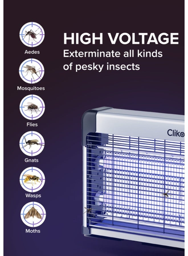 كليكون Electric Insect Killer/ Bug Blitz- Automatic Pest and Fly Killing Machine, Energy Saving- Natural and Chemical Free, Advanced Technology with Low Power Consumption 30 W CK4249 Silver/Black - Image 2