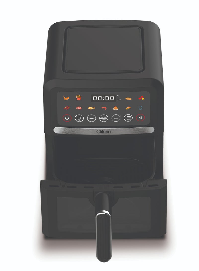 كليكون Digital Air Fryer 5 L Multi-Function for Frying, Baking, Grilling, Roasting, Safety Lock, Cool Touch Handle, 5 L 1500 W CK367 Black - Image 4