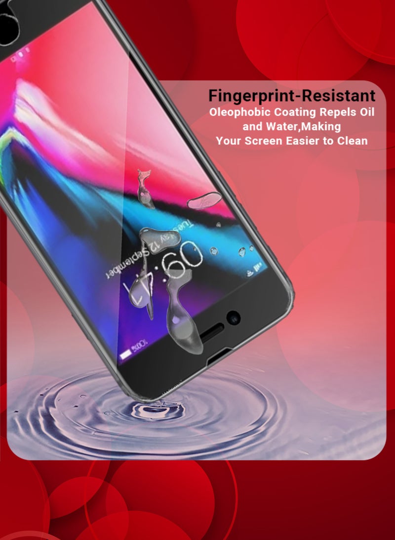 مارجون (For Apple iPhone 8) 3Packs,  Screen Protector Shockproof Anti Bubble Tempered Glass - Clear-3 - Image 5