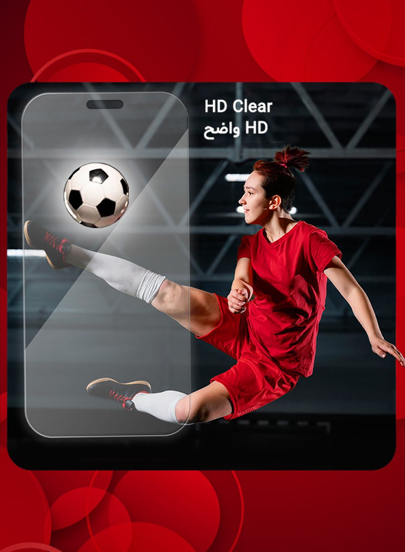 مارجون (For Apple iPhone XR) 3Packs,  Screen Protector Shockproof Anti Bubble Tempered Glass - Clear-3 - Image 3