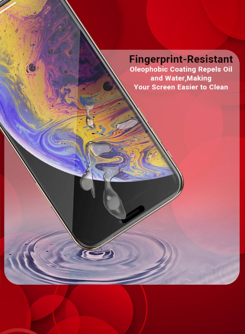 MARGOUN (For Apple iPhone XS Max) 3Packs,  Screen Protector Shockproof Anti Bubble Tempered Glass - Clear-3  - Image 3